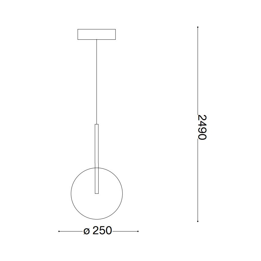Ideal Lux - LED Chandelier on a string EQUINOXE 1xG4/2W/230V d. 25 cm shiny chrome/clear