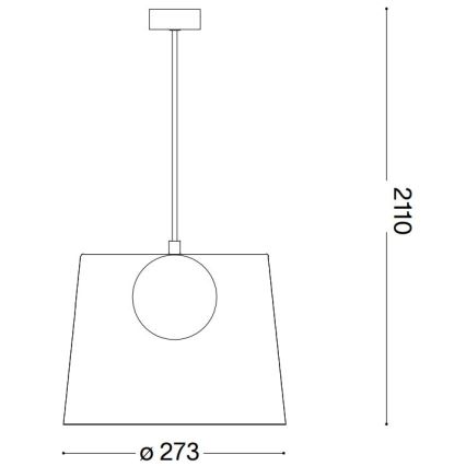 Ideal Lux - LED Chandelier on a string FADE 1xG9/3W/230V d. 27,3 cm copper/smoky