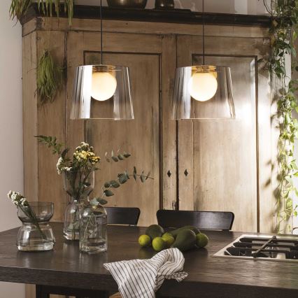 Ideal Lux - LED Chandelier on a string FADE 1xG9/3W/230V d. 27,3 cm gold/smoky