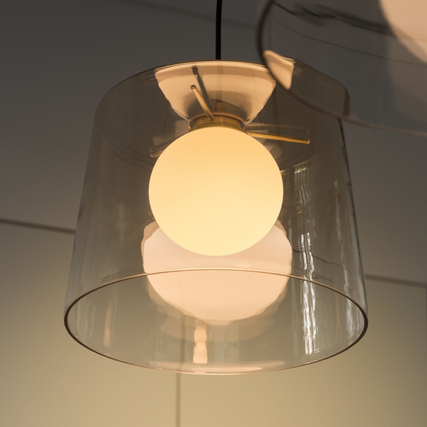 Ideal Lux - LED Chandelier on a string FADE 1xG9/3W/230V d. 27,3 cm gold/smoky