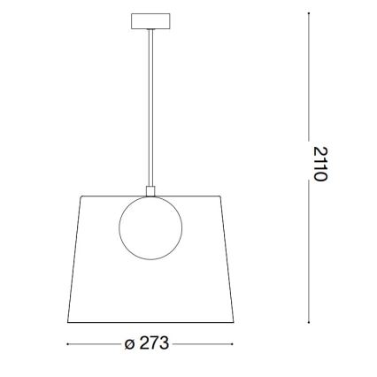 Ideal Lux - LED Chandelier on a string FADE 1xG9/3W/230V d. 27,3 cm gold/smoky