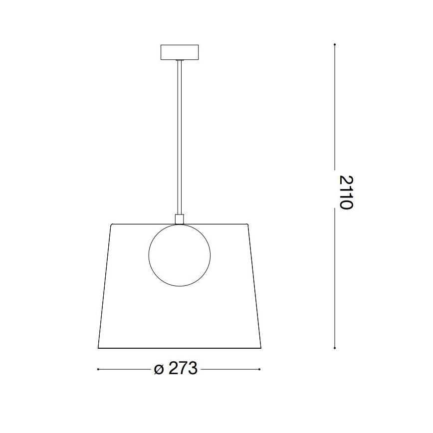 Ideal Lux - LED Chandelier on a string FADE 1xG9/3W/230V d. 27,3 cm gold/smoky
