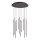 Ideal Lux - LED Chandelier on a string FILO LED/25W/230V black