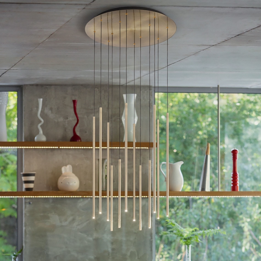 Ideal Lux - LED Chandelier on a string FILO LED/25W/230V brass
