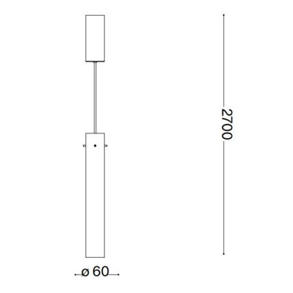 Ideal Lux - LED Chandelier on a string FLAM LED/10W/230V d. 6 cm CRI 90 clear