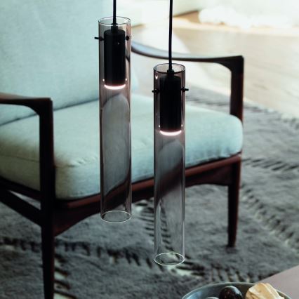 Ideal Lux - LED Chandelier on a string FLAM LED/10W/230V d. 6 cm CRI 90 grey