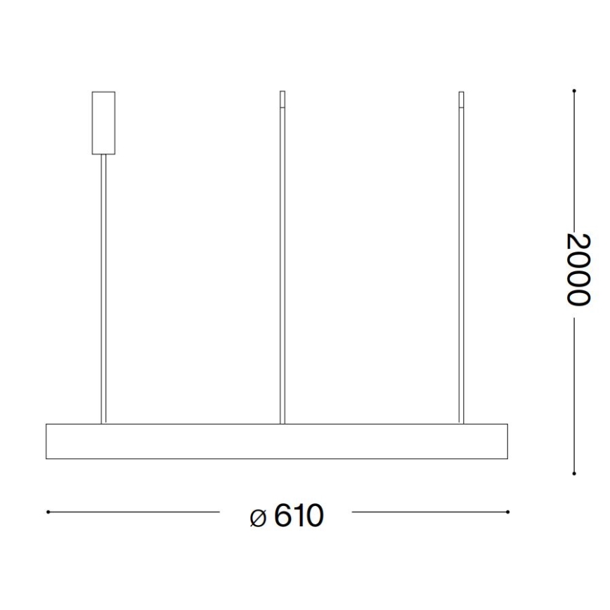 Ideal Lux - LED Chandelier on a string GEMINI LED/48W/230V d. 61 cm CRI 90 gold