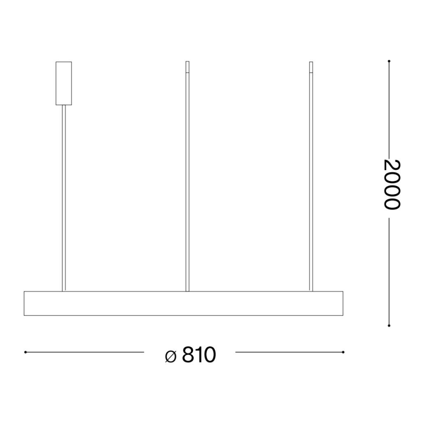 Ideal Lux - LED Chandelier on a string GEMINI LED/59W/230V d. 81 cm CRI 90 gold