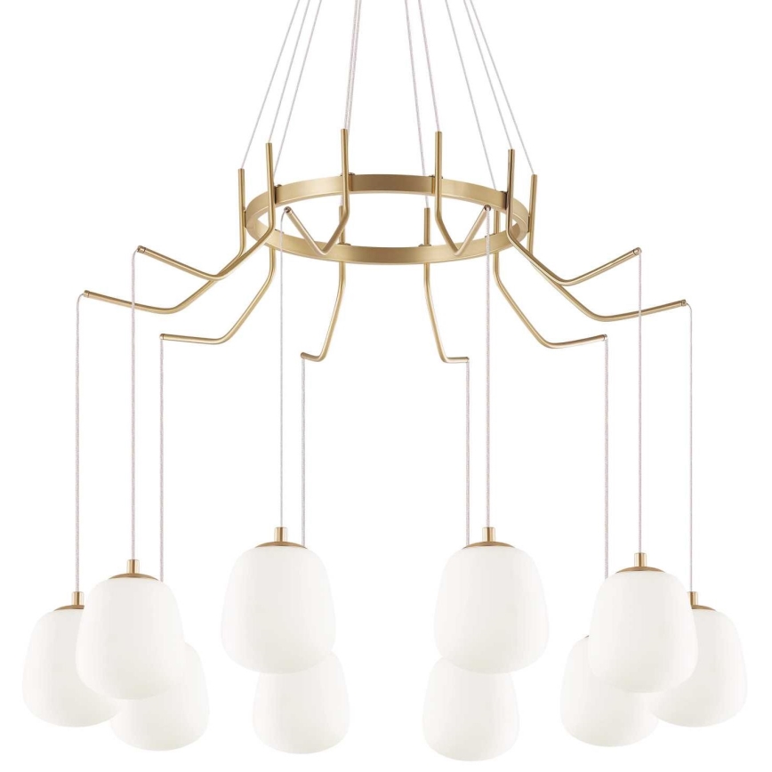 Ideal Lux - LED Chandelier on a string KAROUSEL 10xG9/3W/230V d. 82,5 cm brass