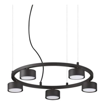 Ideal Lux - LED Chandelier on a string MINOR 5xGX53/9W/230V d. 50 cm black
