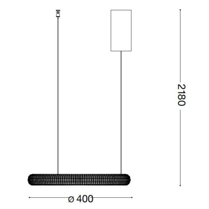 Ideal Lux - LED Chandelier on a string MIRACLE LED/25W/230V d. 40 cm CRI 90 matte chrome