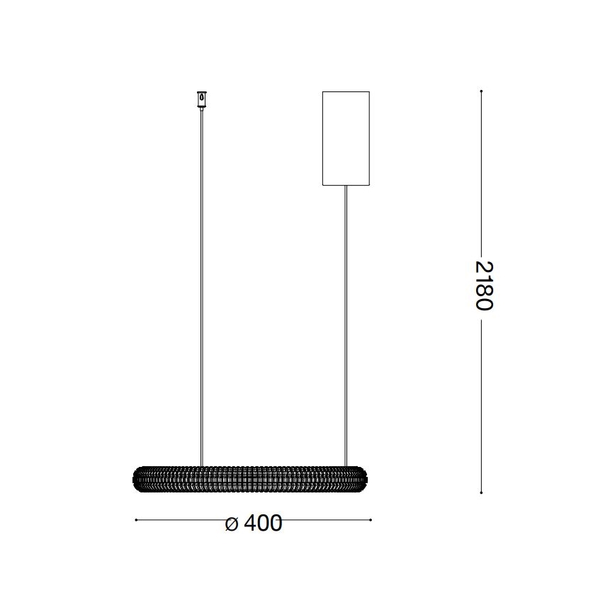 Ideal Lux - LED Chandelier on a string MIRACLE LED/25W/230V d. 40 cm CRI 90 matte chrome