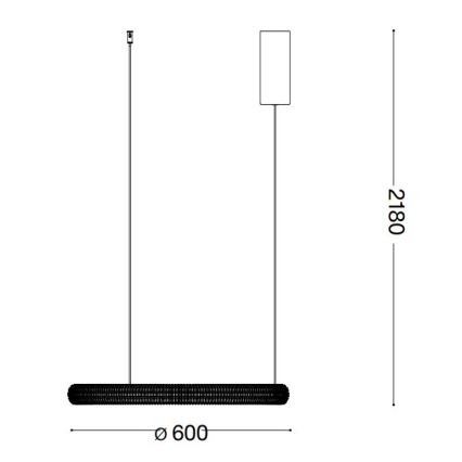Ideal Lux - LED Chandelier on a string MIRACLE LED/37W/230V d. 60 cm CRI 90 matte chrome