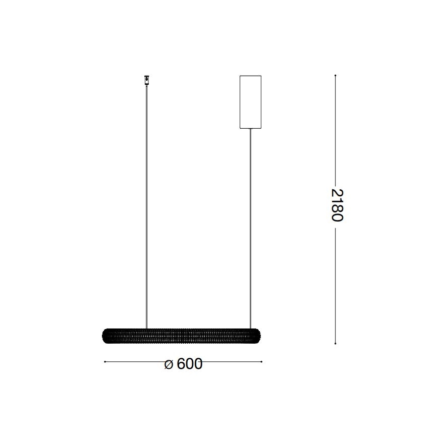 Ideal Lux - LED Chandelier on a string MIRACLE LED/37W/230V d. 60 cm CRI 90 matte chrome