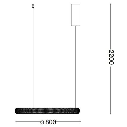 Ideal Lux - LED Chandelier on a string MIRACLE LED/45W/230V d. 80 cm CRI 90 matte chrome