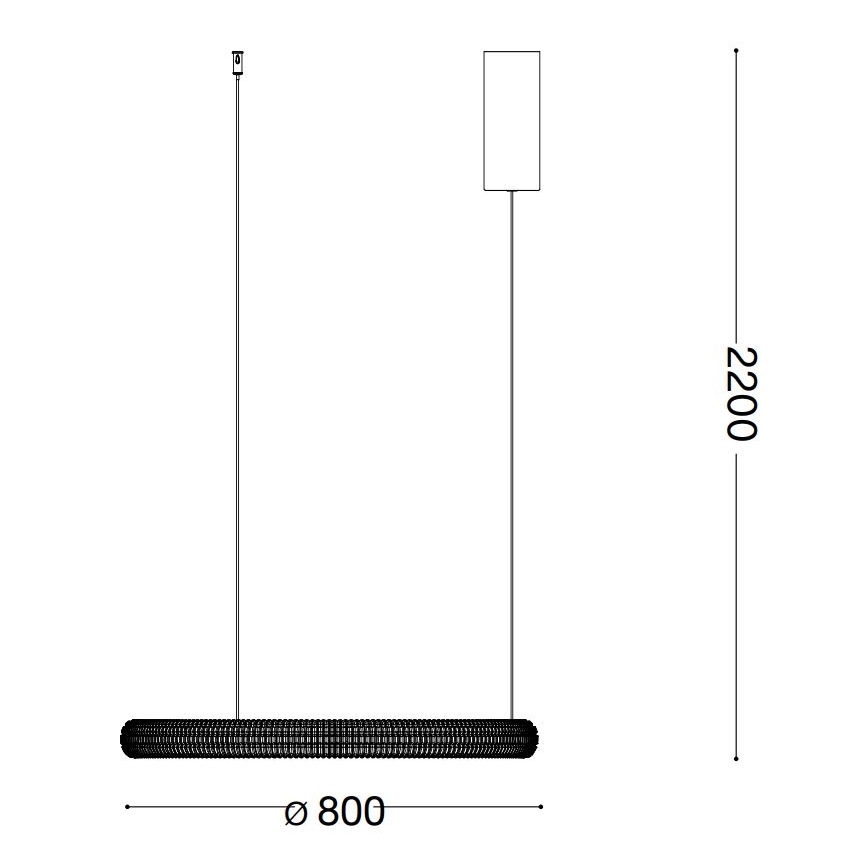Ideal Lux - LED Chandelier on a string MIRACLE LED/45W/230V d. 80 cm CRI 90 matte chrome