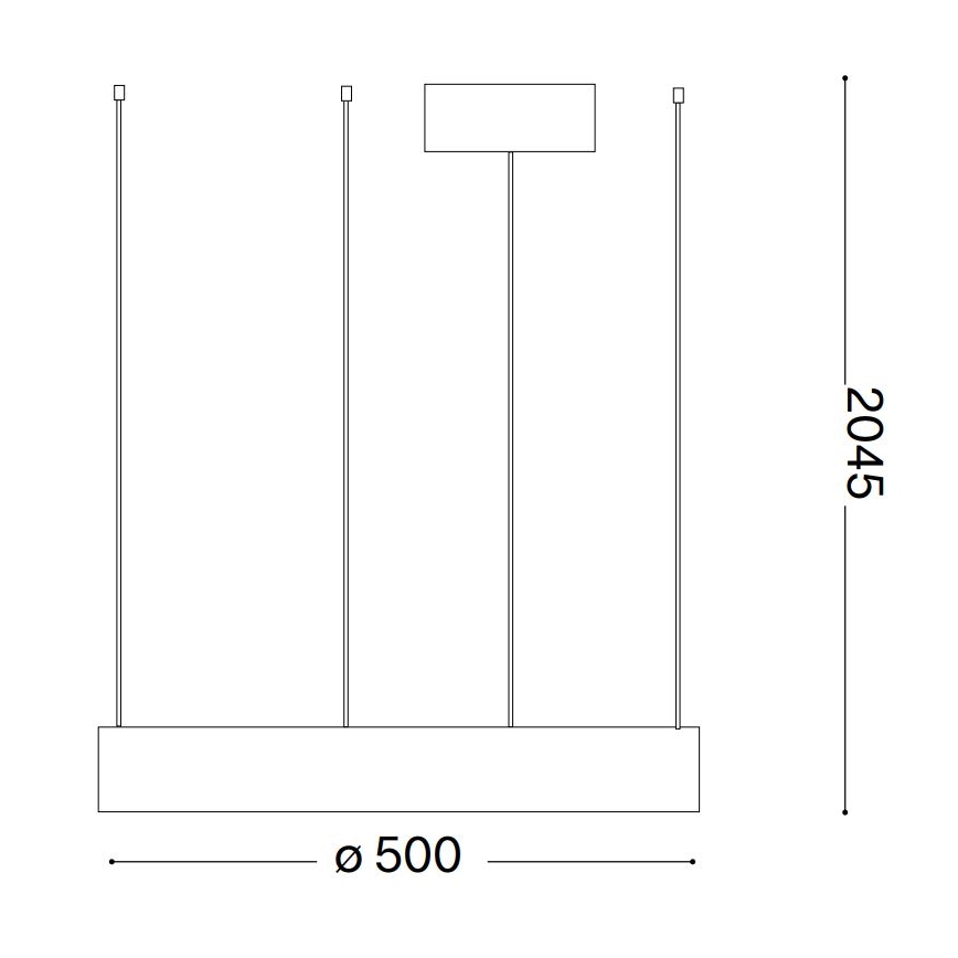 Ideal Lux - LED Chandelier on a string ORACLE LED/28W/230V 3000K d. 50 cm CRI 90 black