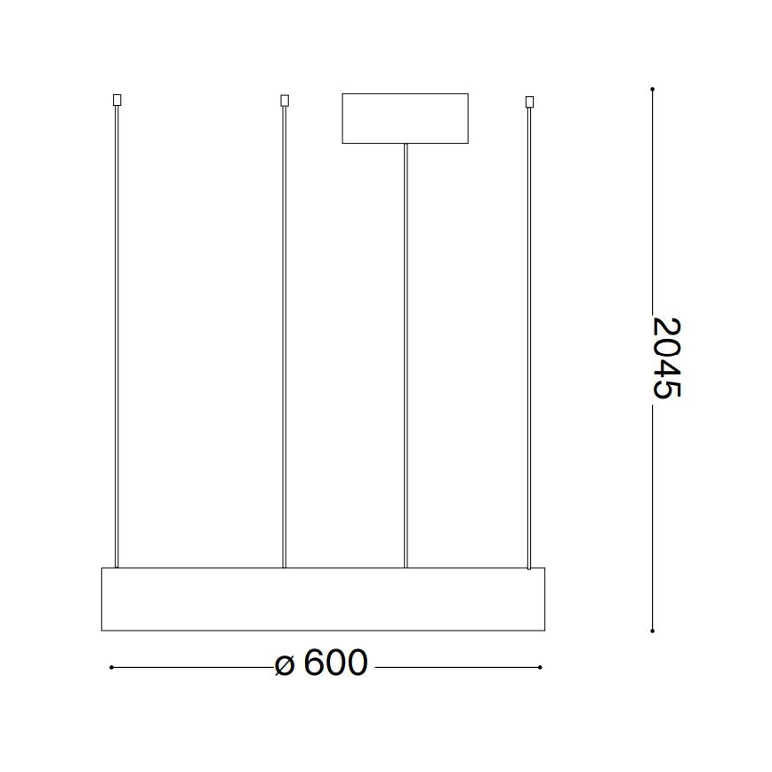 Ideal Lux - LED Chandelier on a string ORACLE LED/33W/230V 3000K d. 60 cm CRI 90 white