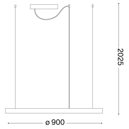 Ideal Lux - LED Chandelier on a string ORACLE LED/55W/230V 3000K d. 90 cm white