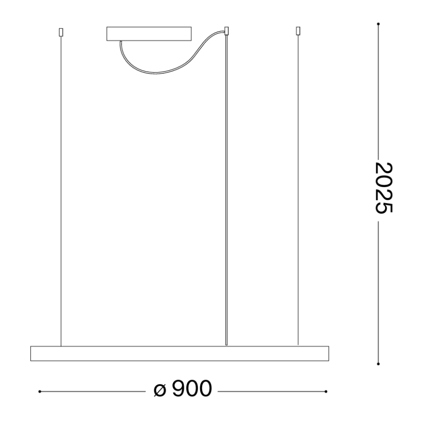 Ideal Lux - LED Chandelier on a string ORACLE LED/55W/230V 3000K d. 90 cm white