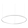 Ideal Lux - LED Chandelier on a string ORACLE SLIM LED/38W/230V 4000K d. 70 cm white