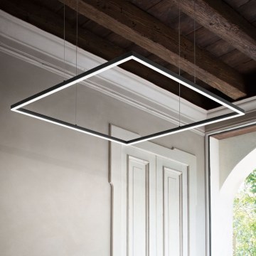 Ideal Lux - LED Chandelier on a string ORACLE SLIM LED/41W/230V 3000K 70x70 cm black