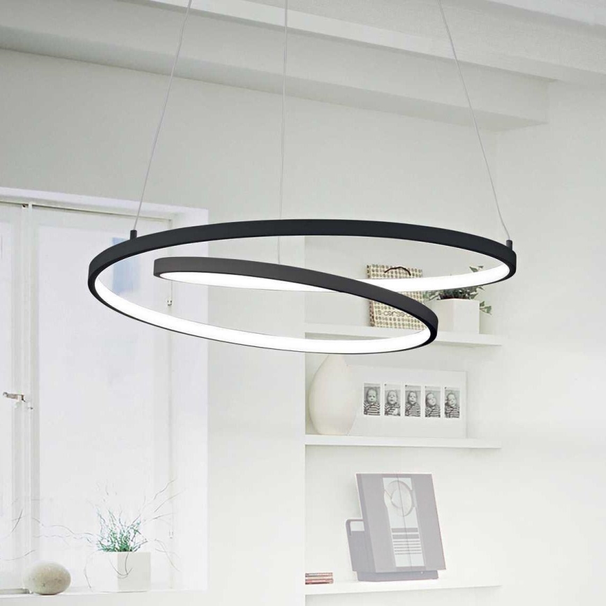 Ideal Lux - LED Chandelier on a string OZ LED/52W/230V d. 80 cm CRI 90 black