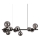Ideal Lux - LED Chandelier on a string PERLAGE 10xG9/3W/230V 81 cm black/smoky