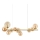 Ideal Lux - LED Chandelier on a string PERLAGE 10xG9/3W/230V 81 cm gold/smoky