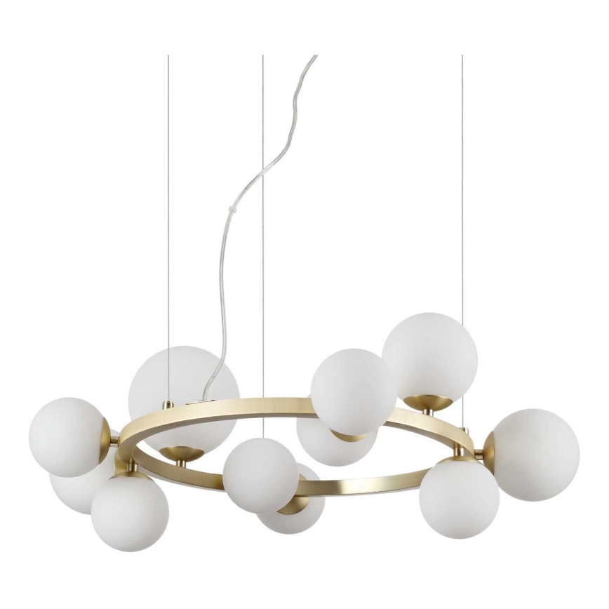 Ideal Lux - LED Chandelier on a string PERLAGE 11xG9/3W/230V d. 73 cm gold/white