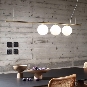 Ideal Lux - LED Chandelier on a string PERLINE 3xG9/3W/230V gold