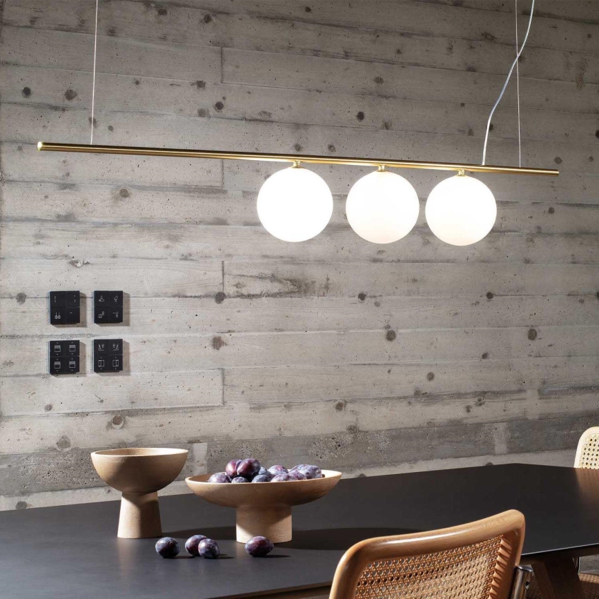 Ideal Lux - LED Chandelier on a string PERLINE 3xG9/3W/230V gold