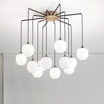 Ideal Lux - LED Chandelier on a string RHAPSODY 12xG9/3W/230V brass