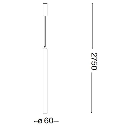 Ideal Lux - LED Chandelier on a string ULTRATHIN LED/11,5W/230V CRI 90 black