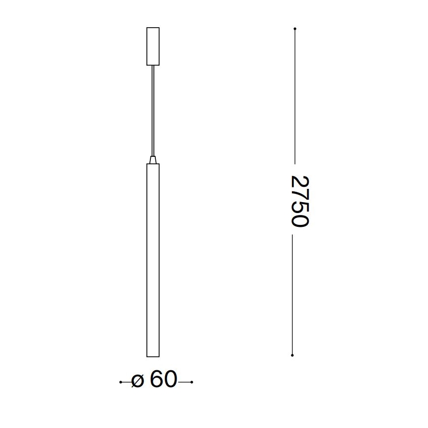 Ideal Lux - LED Chandelier on a string ULTRATHIN LED/11,5W/230V CRI 90 black