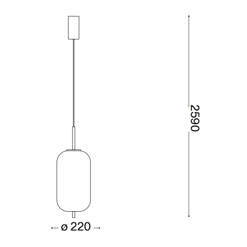 Ideal Lux - LED Chandelier on a string UMILE LED/20W/230V d. 22 cm CRI 90 brass/white