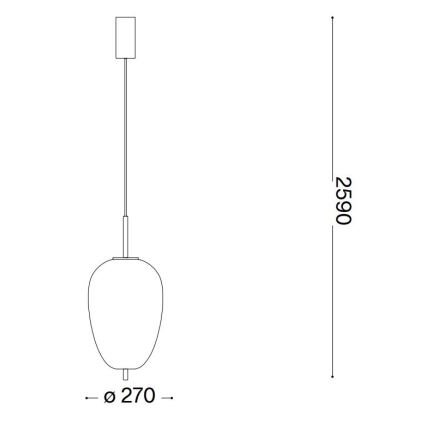 Ideal Lux - LED Chandelier on a string UMILE LED/20W/230V d. 27 cm CRI 90 brass/white