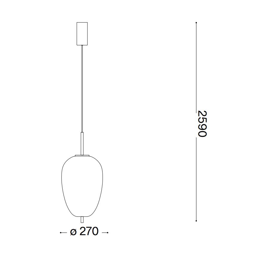Ideal Lux - LED Chandelier on a string UMILE LED/20W/230V d. 27 cm CRI 90 brass/white