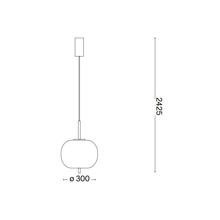Ideal Lux - LED Chandelier on a string UMILE LED/20W/230V d. 30 cm CRI 90 brass/white