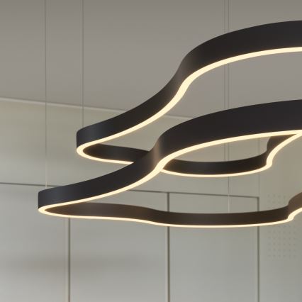 Ideal Lux - LED Chandelier on a string WAVES LED/45W/230V CRI 90 black