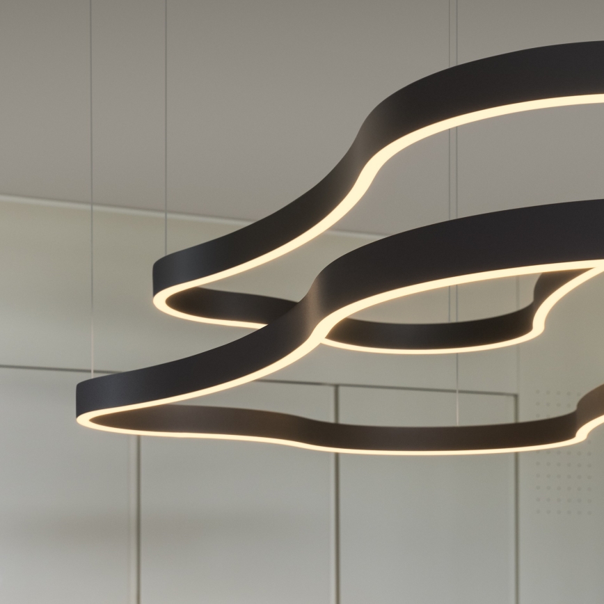 Ideal Lux - LED Chandelier on a string WAVES LED/45W/230V CRI 90 black