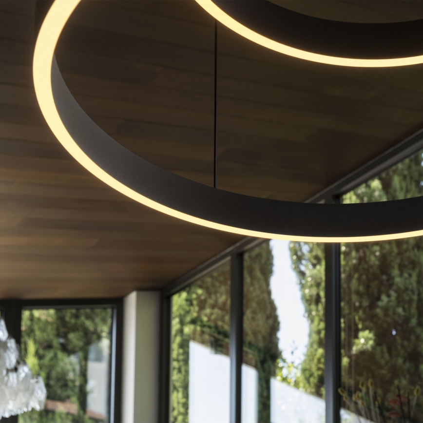 Ideal Lux - LED Chandelier on a string WAVES LED/54W/230V CRI 90 black