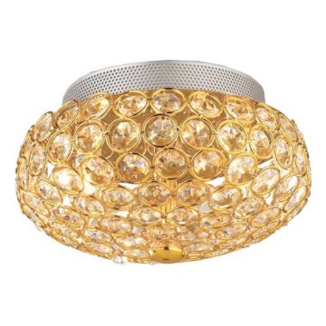 Ideal Lux - LED Crystal ceiling light KING 3xG9/3W/230V d. 25,5 cm gold
