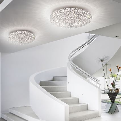 Ideal Lux - LED Crystal ceiling light KING 5xG9/3W/230V d. 38 cm shiny chrome
