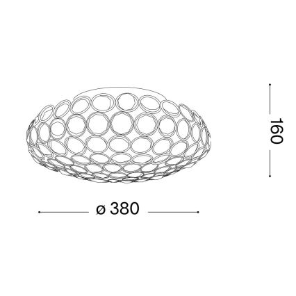 Ideal Lux - LED Crystal ceiling light KING 5xG9/3W/230V d. 38 cm shiny chrome