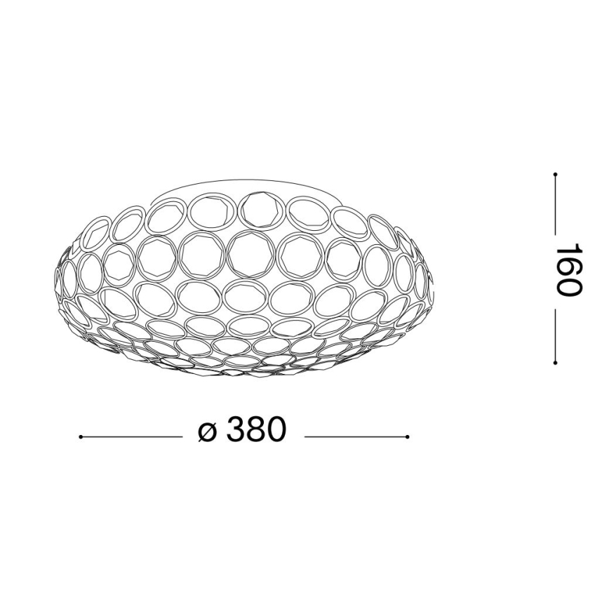 Ideal Lux - LED Crystal ceiling light KING 5xG9/3W/230V d. 38 cm shiny chrome