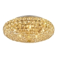 Ideal Lux - LED Crystal ceiling light KING 5xG9/3W/230V d. 38 cm gold