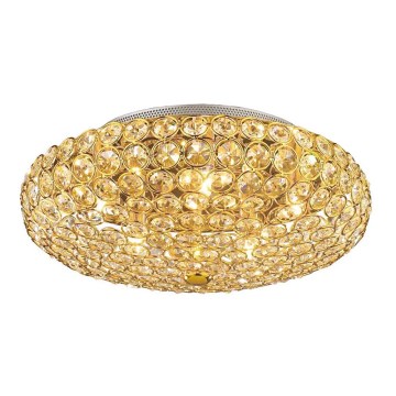 Ideal Lux - LED Crystal ceiling light KING 5xG9/3W/230V d. 38 cm gold