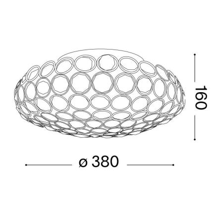 Ideal Lux - LED Crystal ceiling light KING 5xG9/3W/230V d. 38 cm gold