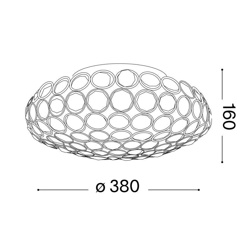 Ideal Lux - LED Crystal ceiling light KING 5xG9/3W/230V d. 38 cm gold